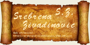 Srebrena Živadinović vizit kartica